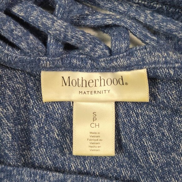 Motherhood Maternity Blue Knit Top Small SP Long Sleeve‎ Criss Cross Back Casual - Picture 5 of 9